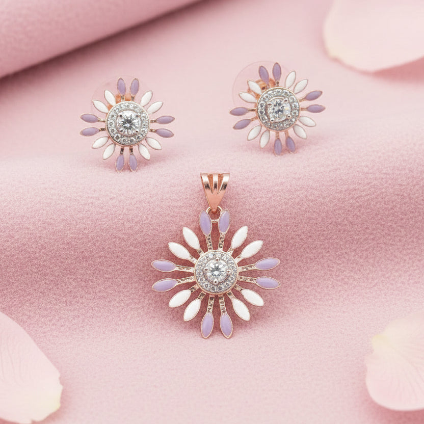 Silver Mina Pendant Set 925