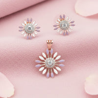Silver Mina Pendant Set 925