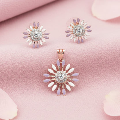 Silver Mina Pendant Set 925