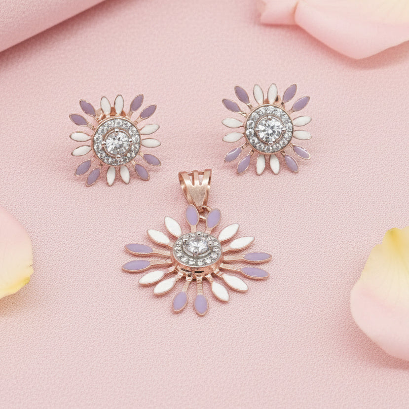 Silver Mina Pendant Set 925