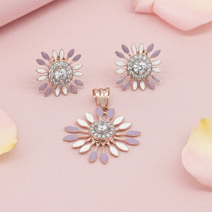 Silver Mina Pendant Set 925