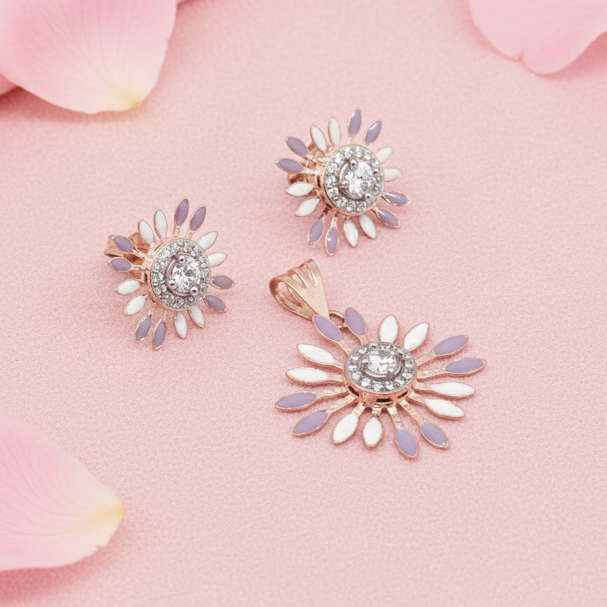 Silver Mina Pendant Set 925