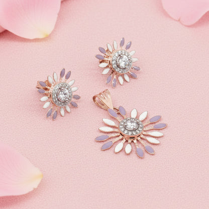 Silver Mina Pendant Set 925
