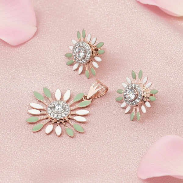 Silver Mina Pendant Set 925
