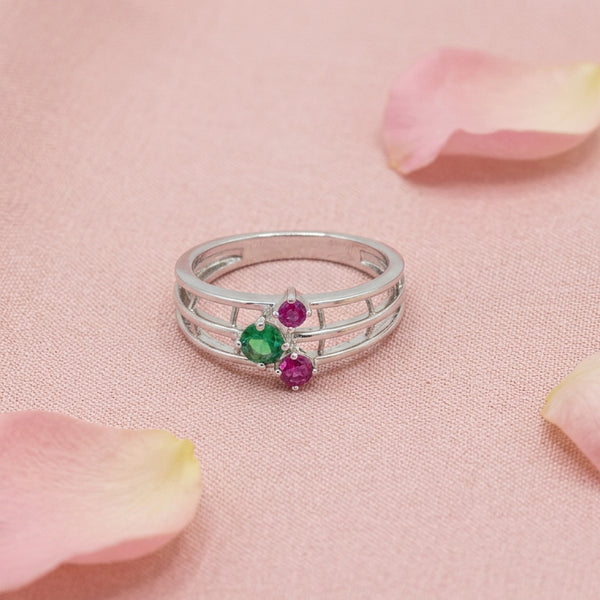 Multi-Stone Silver Ring