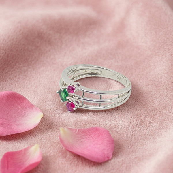 Multi-Stone Silver Ring