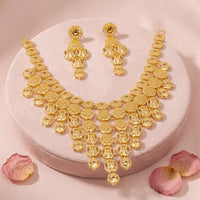 Ornate Gold Plated  Necklace Set