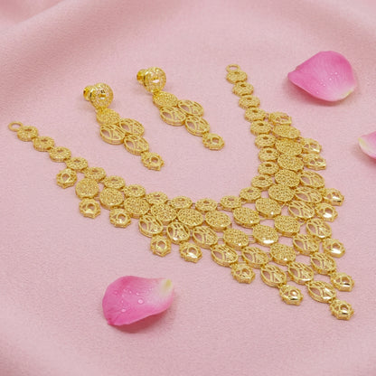 Ornate Gold Plated  Necklace Set