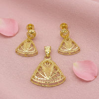 Gold Filigree Pendant Set