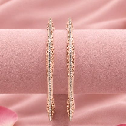 Rose Silver Bangle