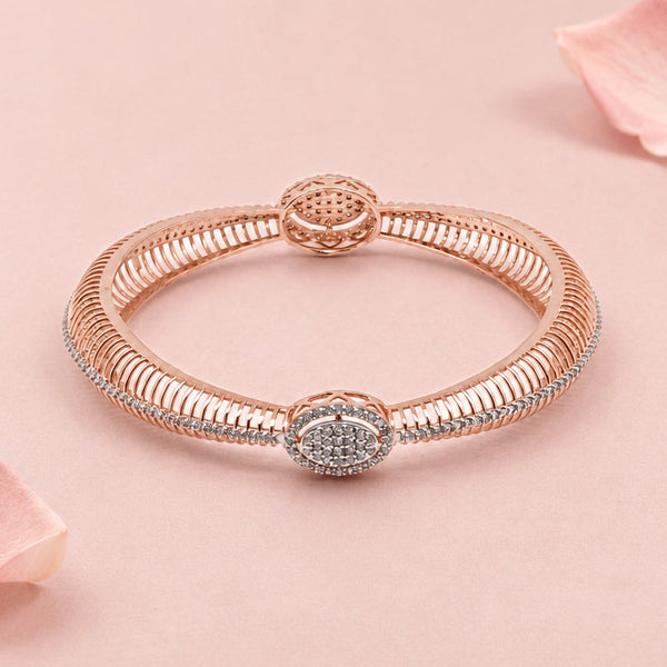 Rose Gold Tone Silver Bangle
