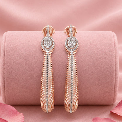 Rose Gold Tone Silver Bangle