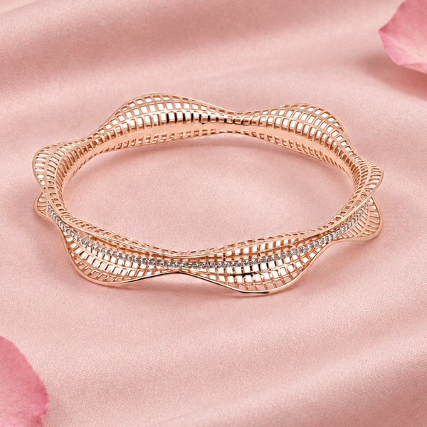 Rose Silver Bangle Set