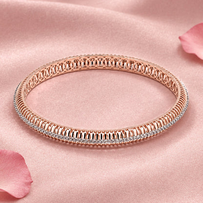 Rose Silver Bangle