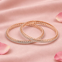 Rose Silver Bangle
