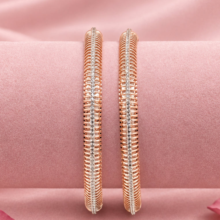 Rose Silver Bangle