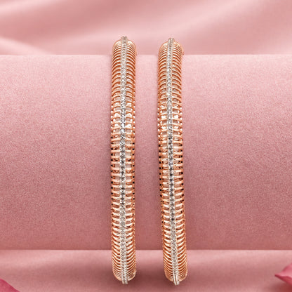 Rose Silver Bangle