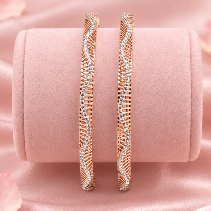 Rose Silver Bangle