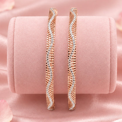 Rose Silver Bangle