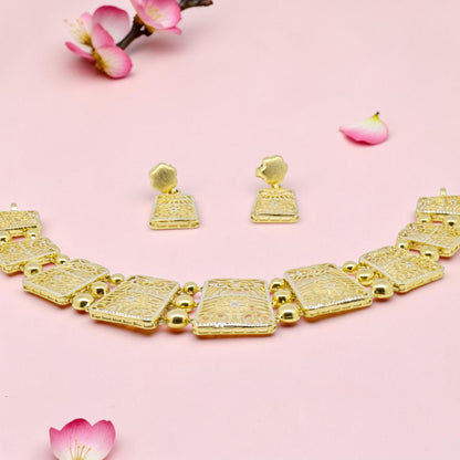Gold Plated Silver Necklace Set