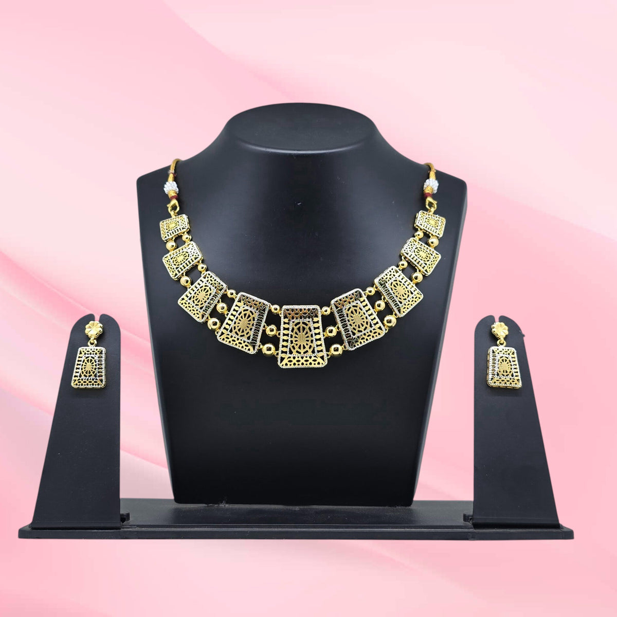 Gold Plated Sterling Silver Necklace Set