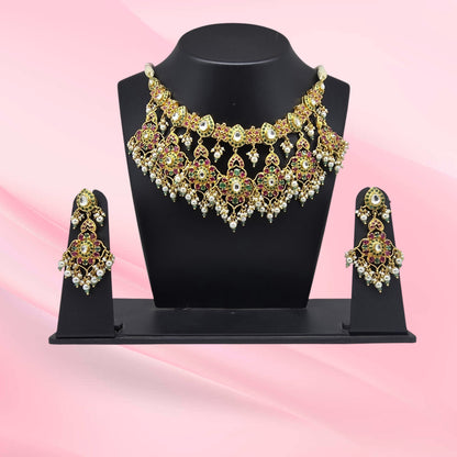 Gold Plated Silver Bridal Necklace Set