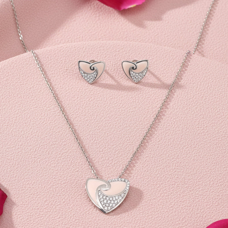925 Silver Mina Necklace Set