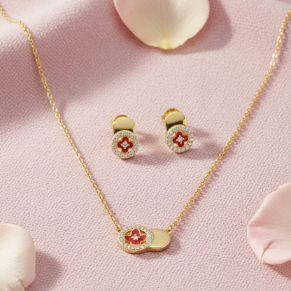 Gold Plated Silver 925 Necklace Set