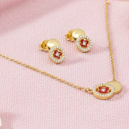 Gold Plated Silver 925 Necklace Set