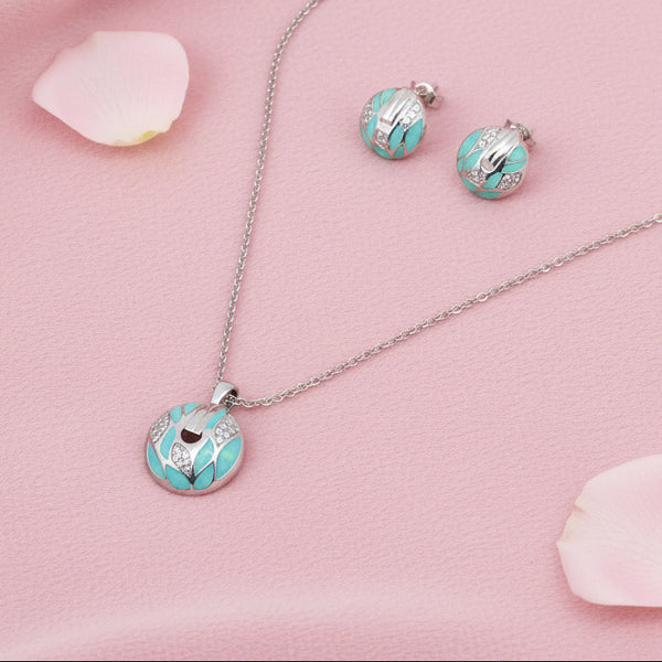 Silver Chain Pendant Set 92.5