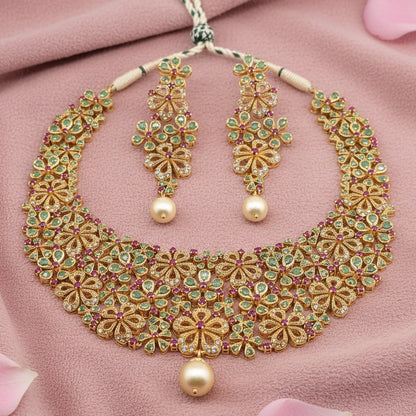 925 Silver Bridal Necklace Set