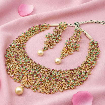 925 Silver Bridal Necklace Set