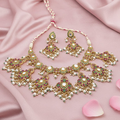 Gold Plated Silver Bridal Necklace Set