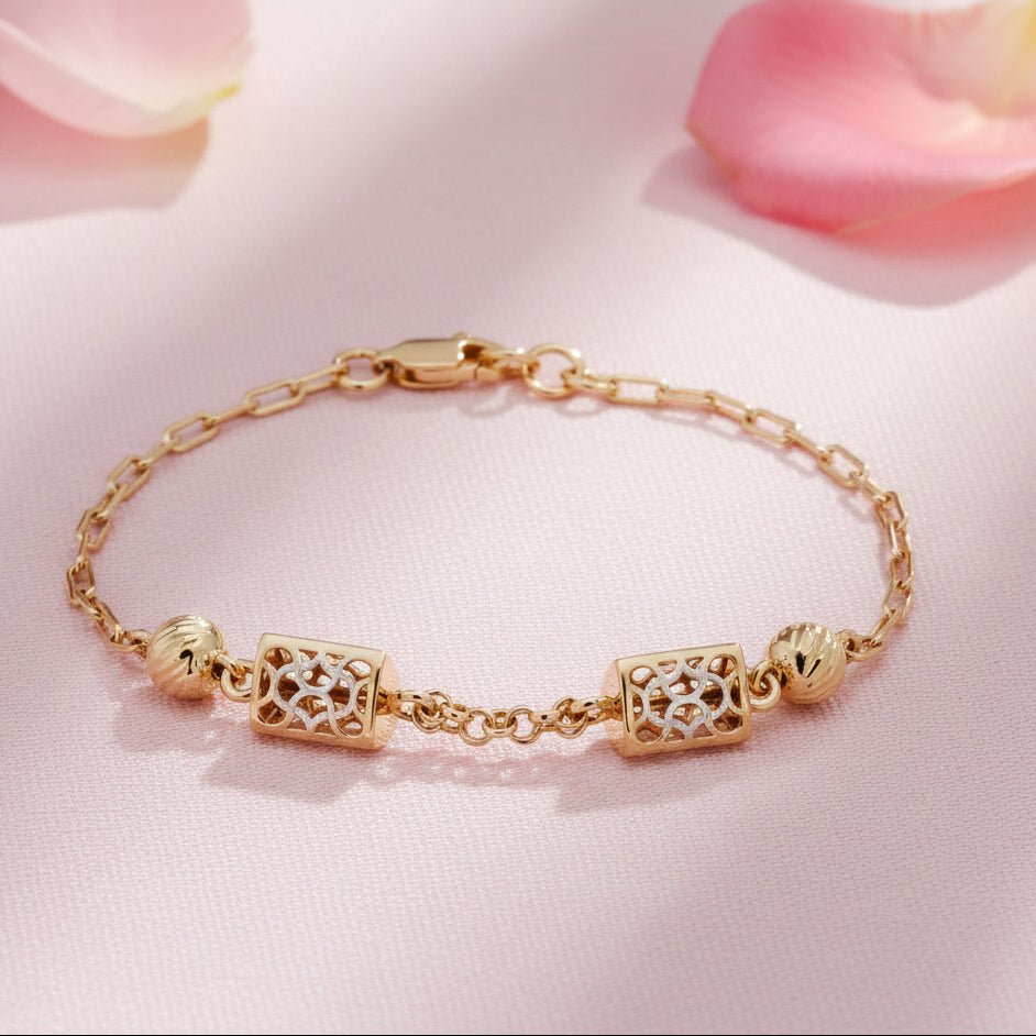92.5 Silver Fancy Chain Bracelet