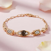 Gold Tone Fancy Chain Bracelet