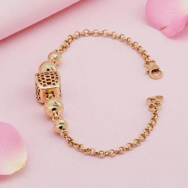 Gold Plated Fancy Chain Bracelet for Women