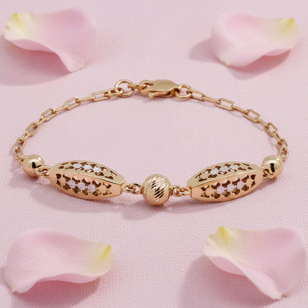 Gold Plated Fancy Chain Bracelet 92.5