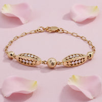Gold Plated Fancy Chain Bracelet 92.5