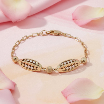 Gold Plated Fancy Chain Bracelet