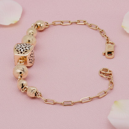 Gold Plated Snowflake Charm Bracelet