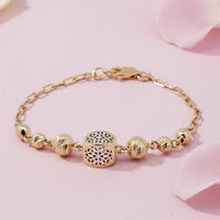 Gold Plated Snowflake Charm Bracelet