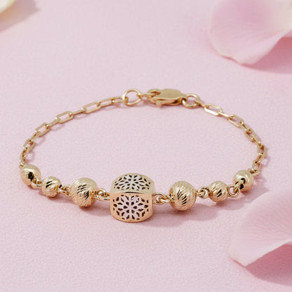 Gold Plated Snowflake Charm Bracelet