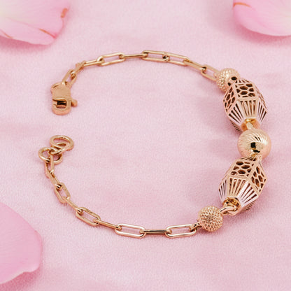 Gold Tone Fancy Chain Bracelet