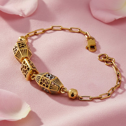 Gold Plated Fancy Chain Bracelet