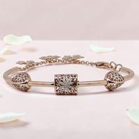 Rose Gold Plated Sterling Silver Fancy Bracelet