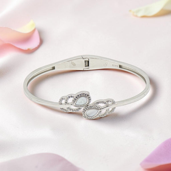 Sterling Silver Leaf Design Jumper Bracelet
