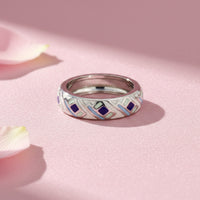Meena Rings Geometric Enamel Ring