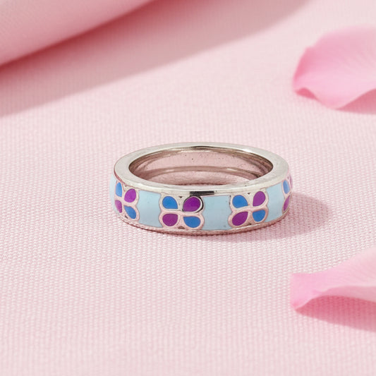Meena Rings Colorful Enamel Butterfly Ring