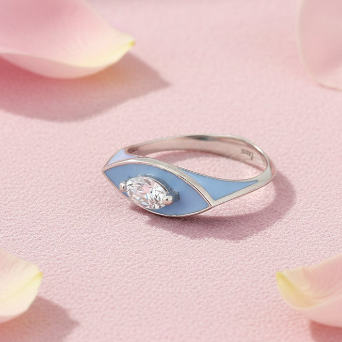 Marquise Diamond Meena Ring - Sterling Silver