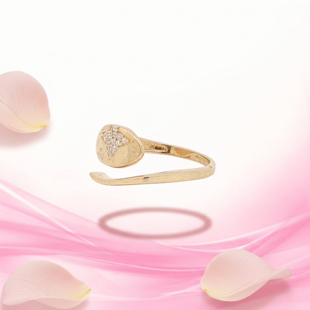 Gold plated Diamond Star Studded Ring